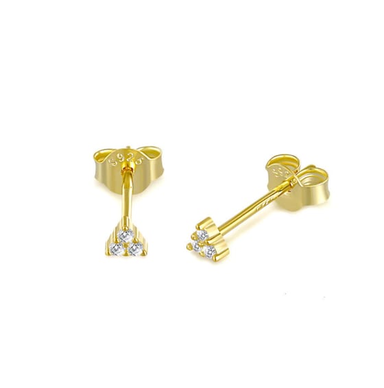 Image of TRIANGLE STUDS | GOLD
