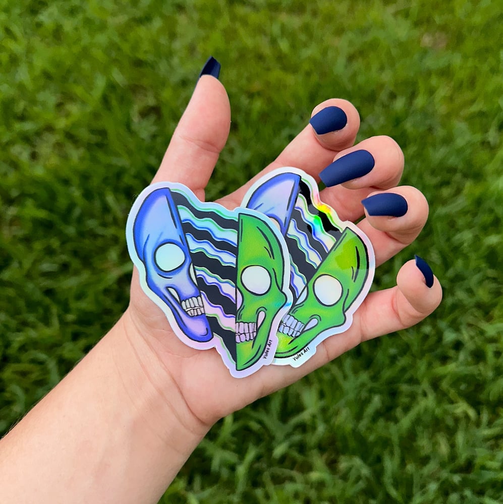 Image of Holographic two faced stickers 