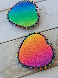 Image 3 of Black Rainbow earrings 