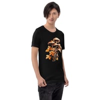 Image 12 of Beautiful Watercolor Tan and Mushrooms and Orange Leaves Unisex t-shirt