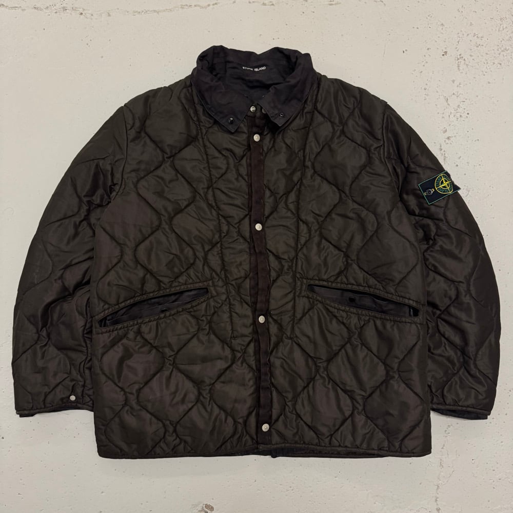 Image of AW 1999 Stone Island Raso Gommato Reversible Jacket, Size XL