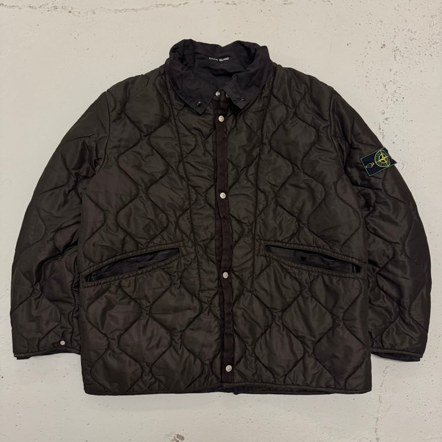 Image of AW 1999 Stone Island Raso Gommato Reversible Jacket, Size XL