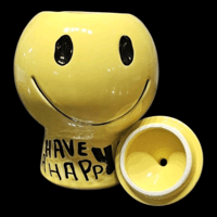 Image 4 of McCoy Yellow Smiley Cookie Jar-Have A Happy Day Vintage 1970s