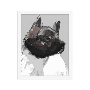 Image of AKITA FRAMED ART