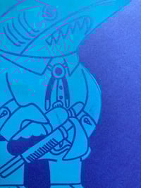 Image 3 of 'Conrad Leftshark' blockprint