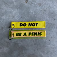 Image 2 of DO NOT BE A PENIS flight tag