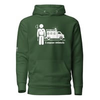 Image 4 of I rescue animals - boy- flag on sleeve- Unisex Hoodie