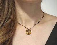 Image 4 of Tiger eye adjustable necklace - Hippie Boho minimalist jewelry 