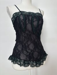 Image 3 of 00s Black lace tank top // M