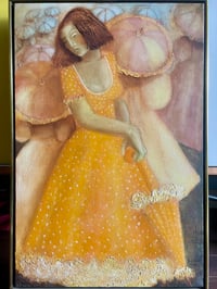 Image 3 of “Les Ombrelles”, Oil on Acrylic Base Painting on Canvas