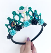 Image 2 of Halloween Mermaid tiara crown hair accessories party props 