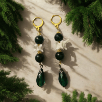 XL Rattlesnake Vert Earrings 