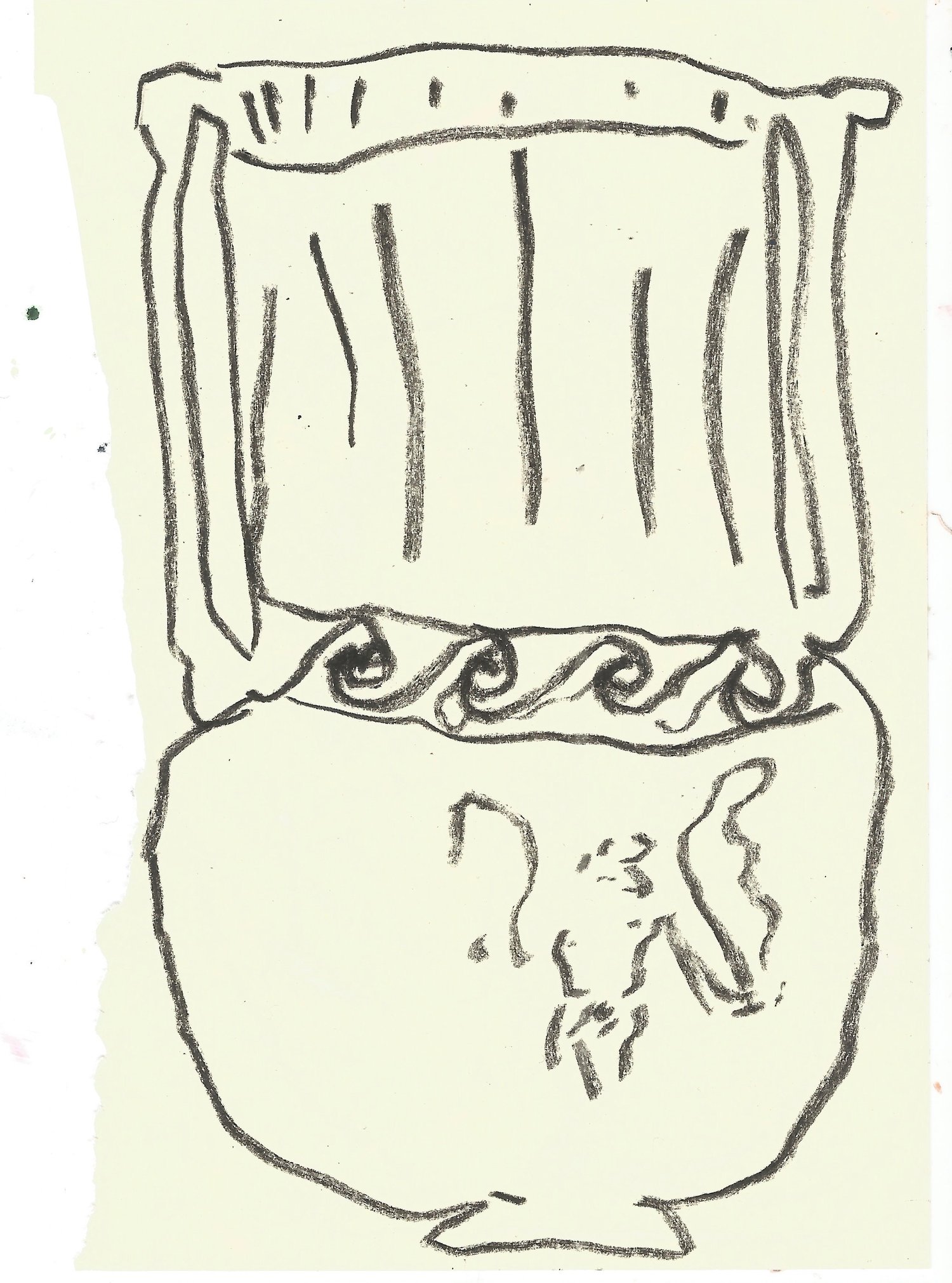 Amphora with wave detail