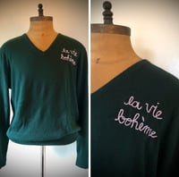 Gently pre-owned “la vie Bohème” hand-embroidered sweater