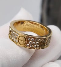 Image 2 of Love Ring with Row stones