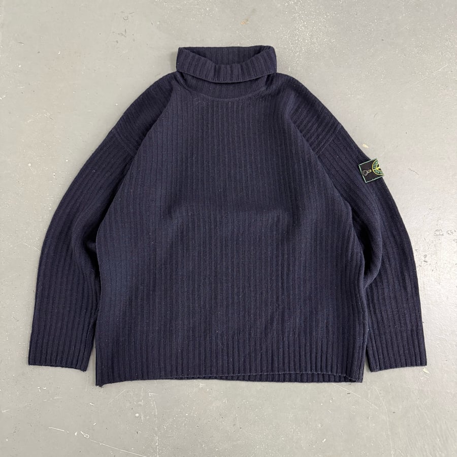 Image of 1980s Stone Island Japanese Release Roll-neck Sweatshirt, size xl