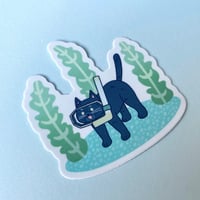 Image 2 of Scuba Cat Sticker