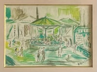 Image 3 of French Mixed Media Drawing on Card