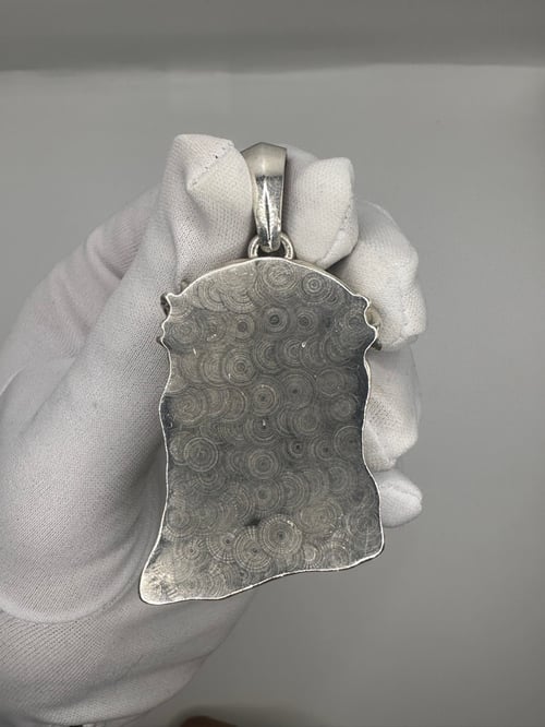 Image of Rare Heavy Sterling Silver Custom Jesus Piece Pendant 