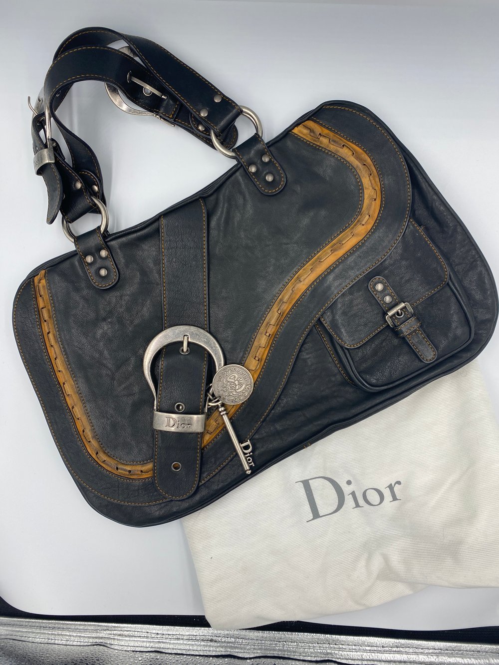 Image of Dior - Gaucho Bag Black