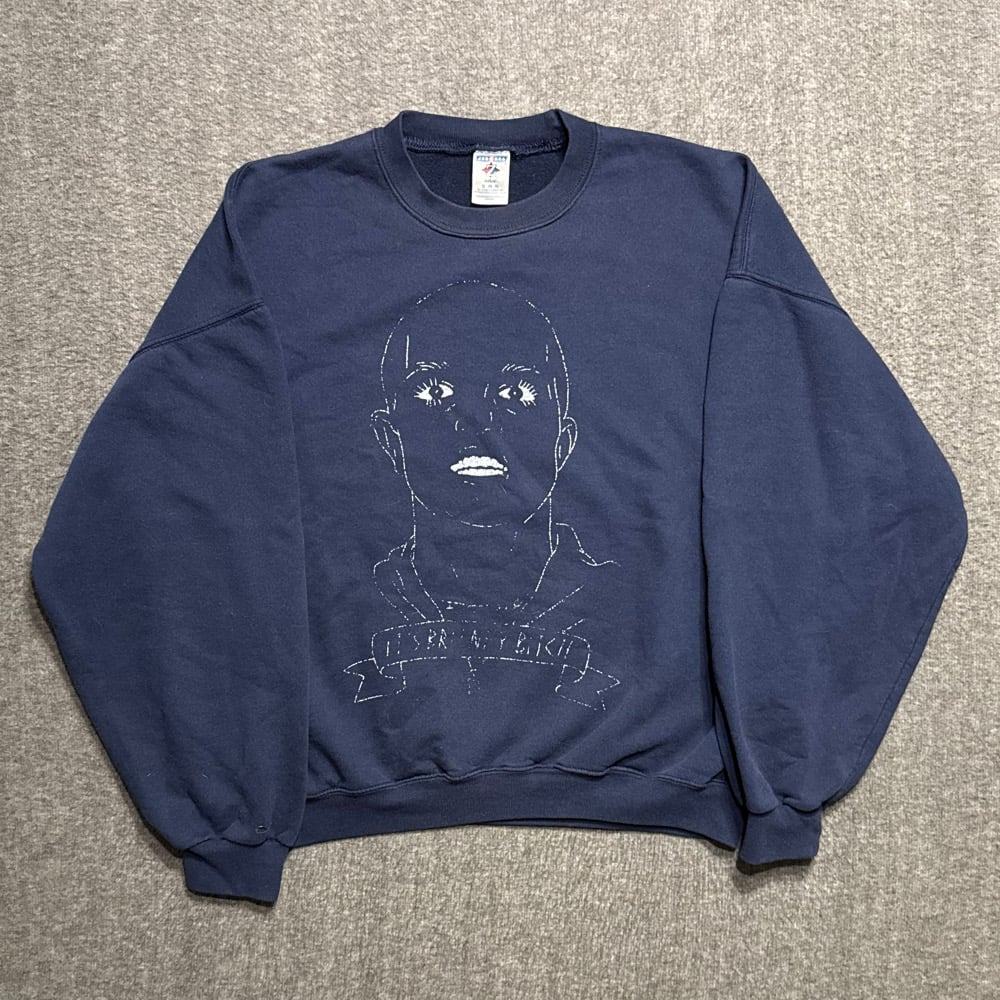 Image of 2000s Britney Spears Bald Humor Graphic Crewneck (XL)