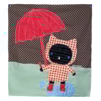 rainy day fabric poster