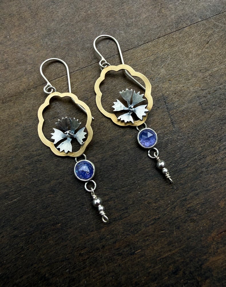 Image of Cornflower Bloom Earrings
