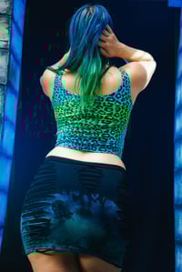 Image 7 of XS/S Tie Dye Leopard Print Crop Top