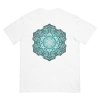 Image 3 of Blue Rosace Unisex Heavyweight T-shirt