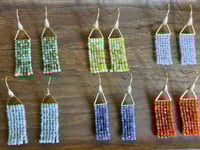 Image 2 of Woven Gemstone Earrings 