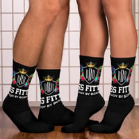 Black and Colorful Logo Socks