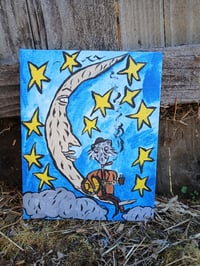 Image 1 of Possum Playing Banjo On Moon
