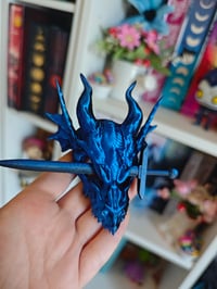 Image 5 of Horquilla dragón azul/negro