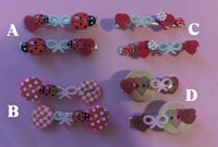 Image 2 of ✧.*Button hair clippies 