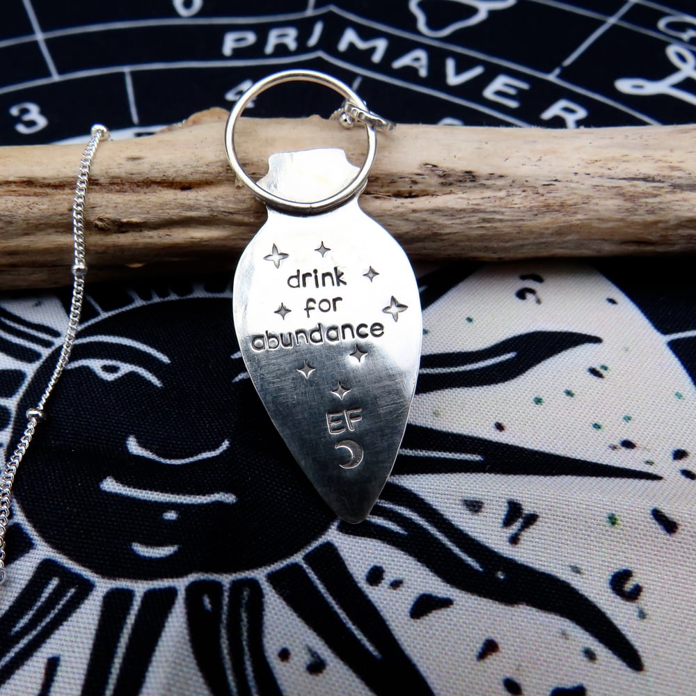 Ethereal Elixir Purpurite Potion Bottle Pendant (large) Moon Detail