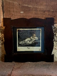 Image 1 of Antique Large Victorian framed 1700’s engraving and preserved web