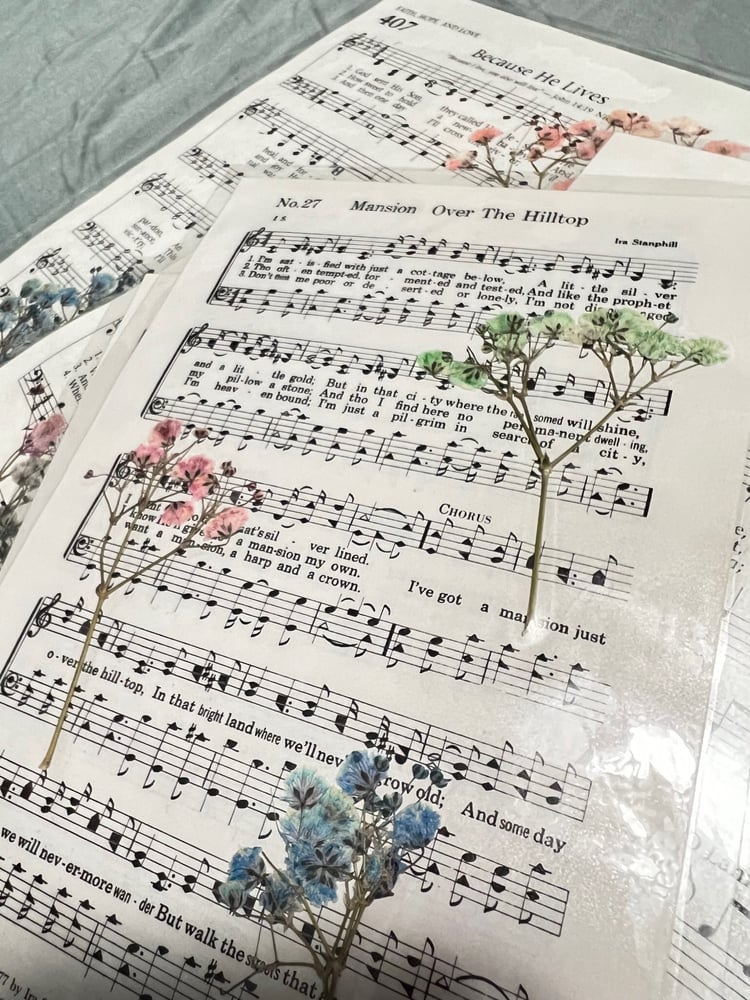 Image of Flower Pressed Hymnal Pages 