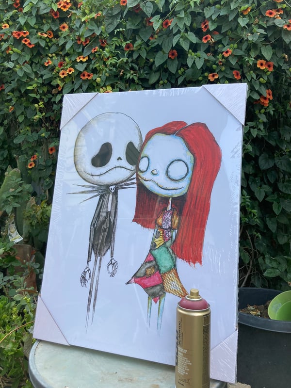 Image of "Jack And Sally". Canvas Print