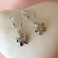 Image 3 of Daisy and Glass Half Hoops