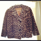 Image of Hand-Made Cropped Leopard Swing Coat