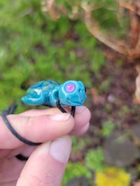 Image 5 of Silver Aqua Baby Sea Turtle Pendant