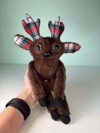 Image 3 of Medium Minky Weighted Reindeer