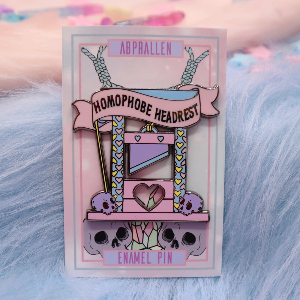 Image of Homophobe Headrest Enamel Pin