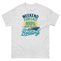 Image 7 of Weekend Forecast 100% Chance of Boating Summer Lake T-Shirt