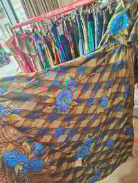 Image 7 of Bianca Frill maxi dress Blue checks