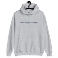 Image 1 of New York or Nowhere Hoodie (Gray & White)