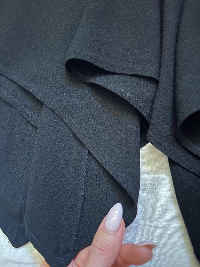 1960s BIBA London moss crepe handkerchief hem skirt witchy