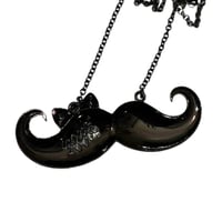 Image 2 of mustachio necklace (pink bow)