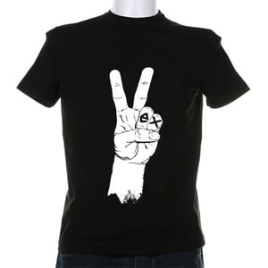 Image of Black T-Shirt Hand Print