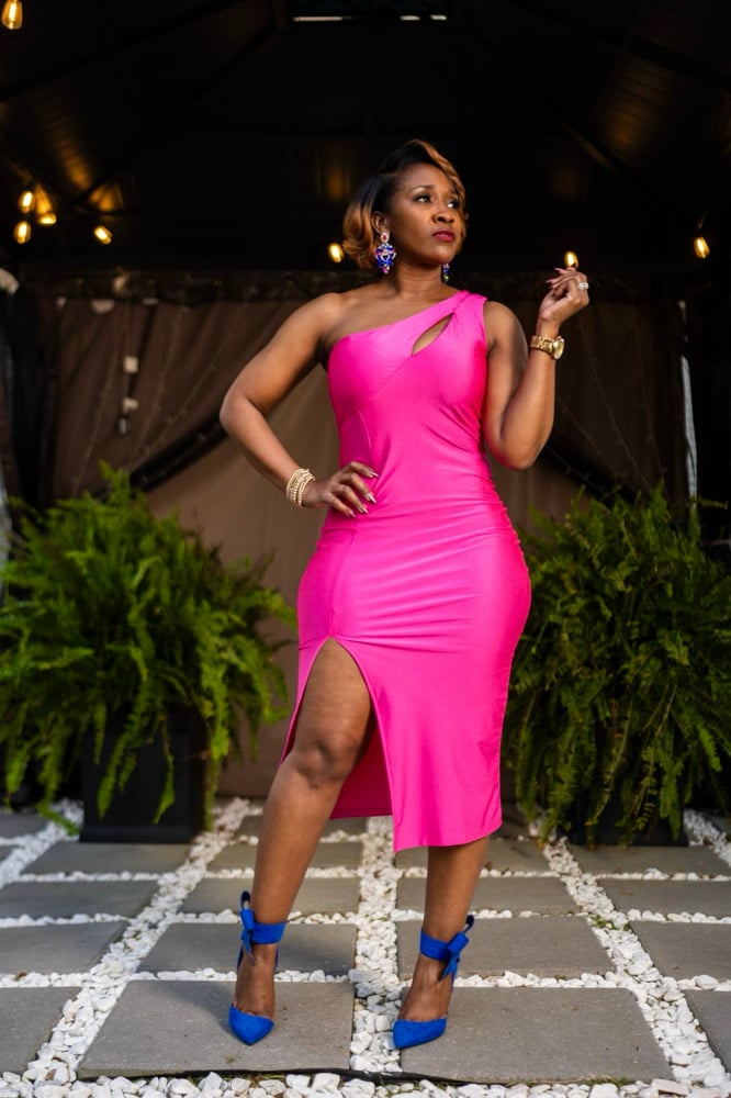 Image of Classy Cut Out, One Shoulder Dress w/split